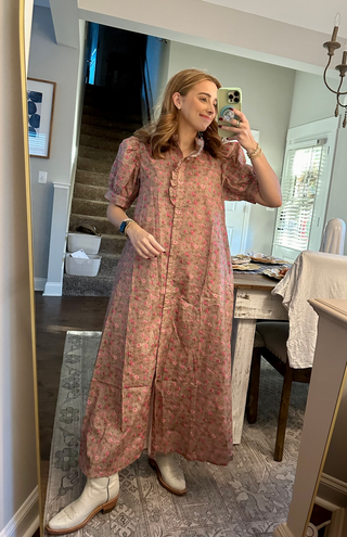 Fall Floral Midi Dress image 1