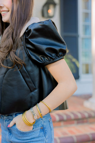 Leather Crop Jacket