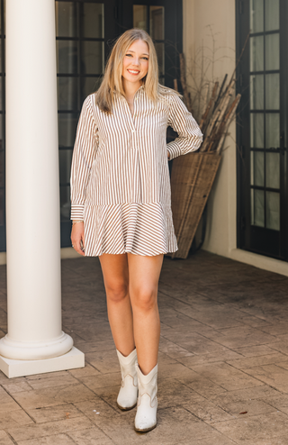 Espresso Stripe Dress